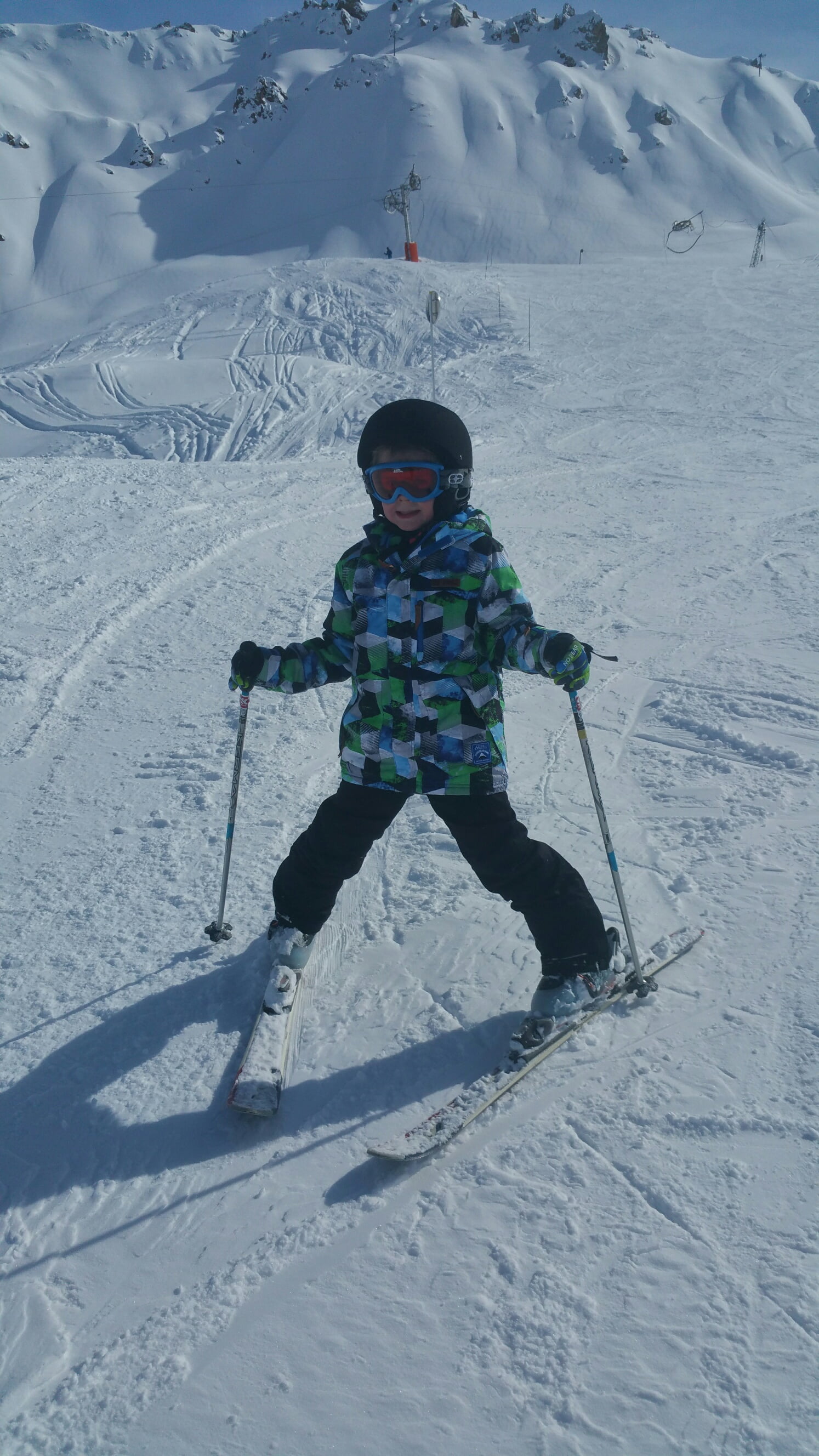 skiing with children