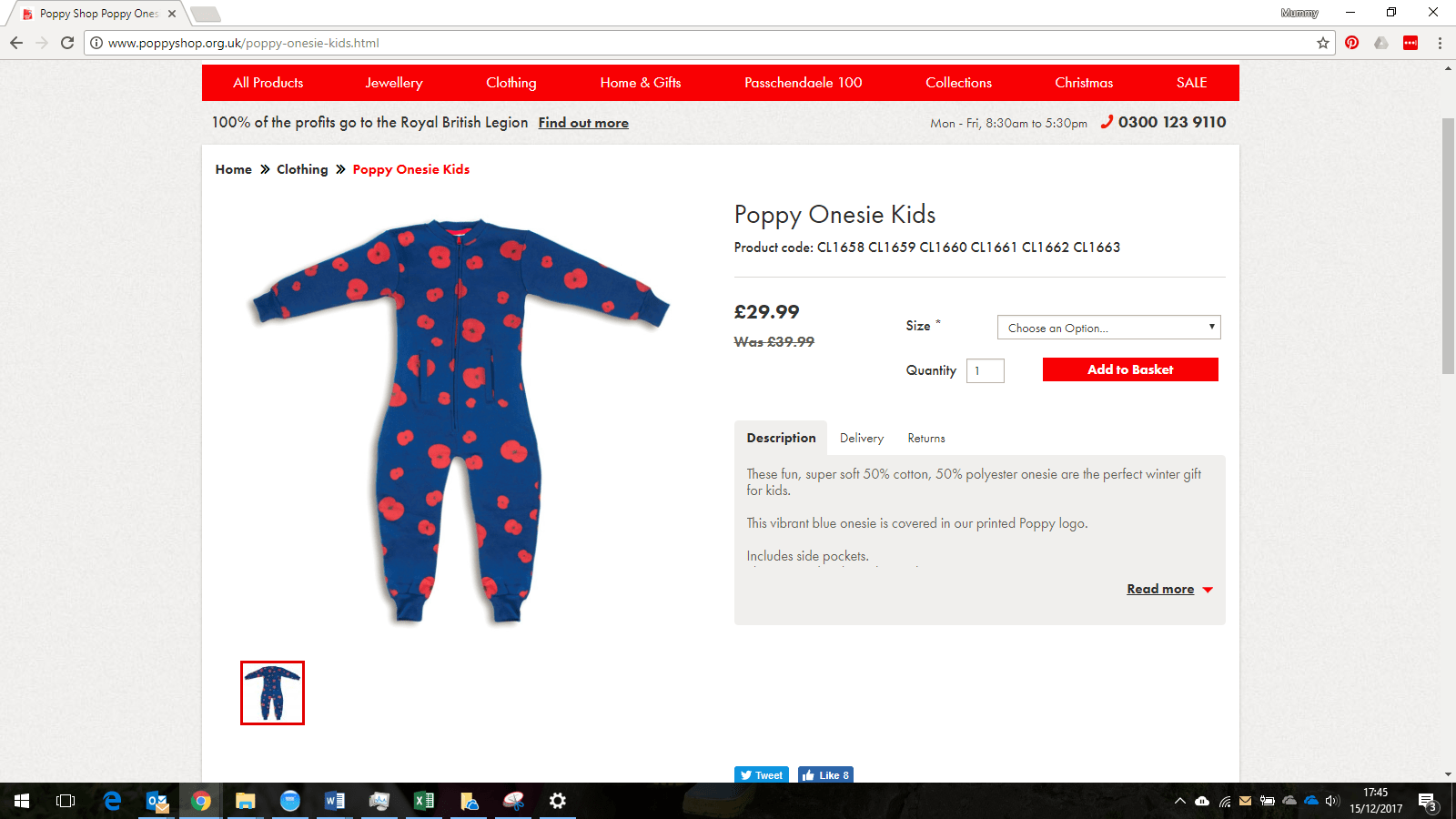 poppy onesie