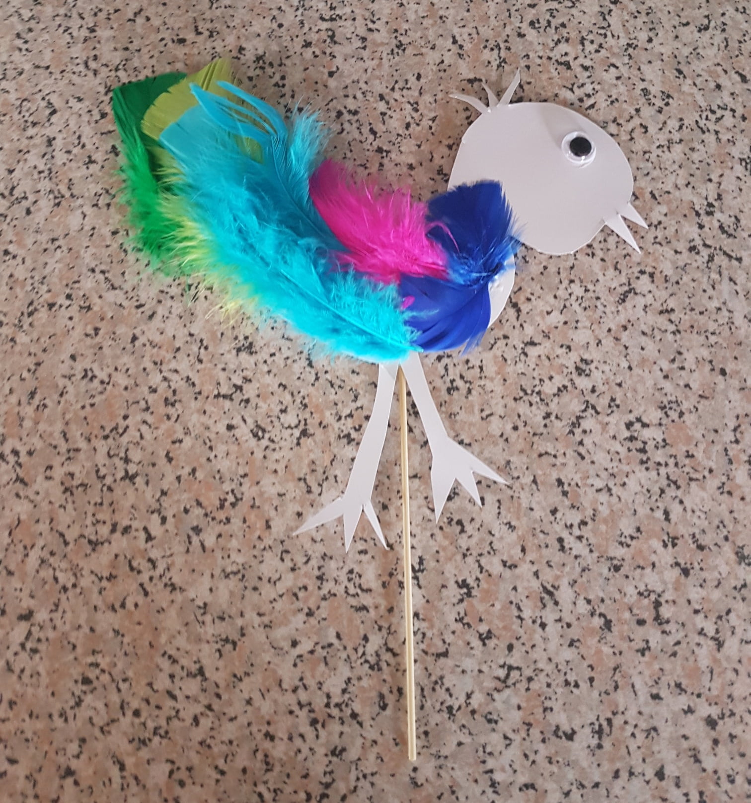 making a bird puppet