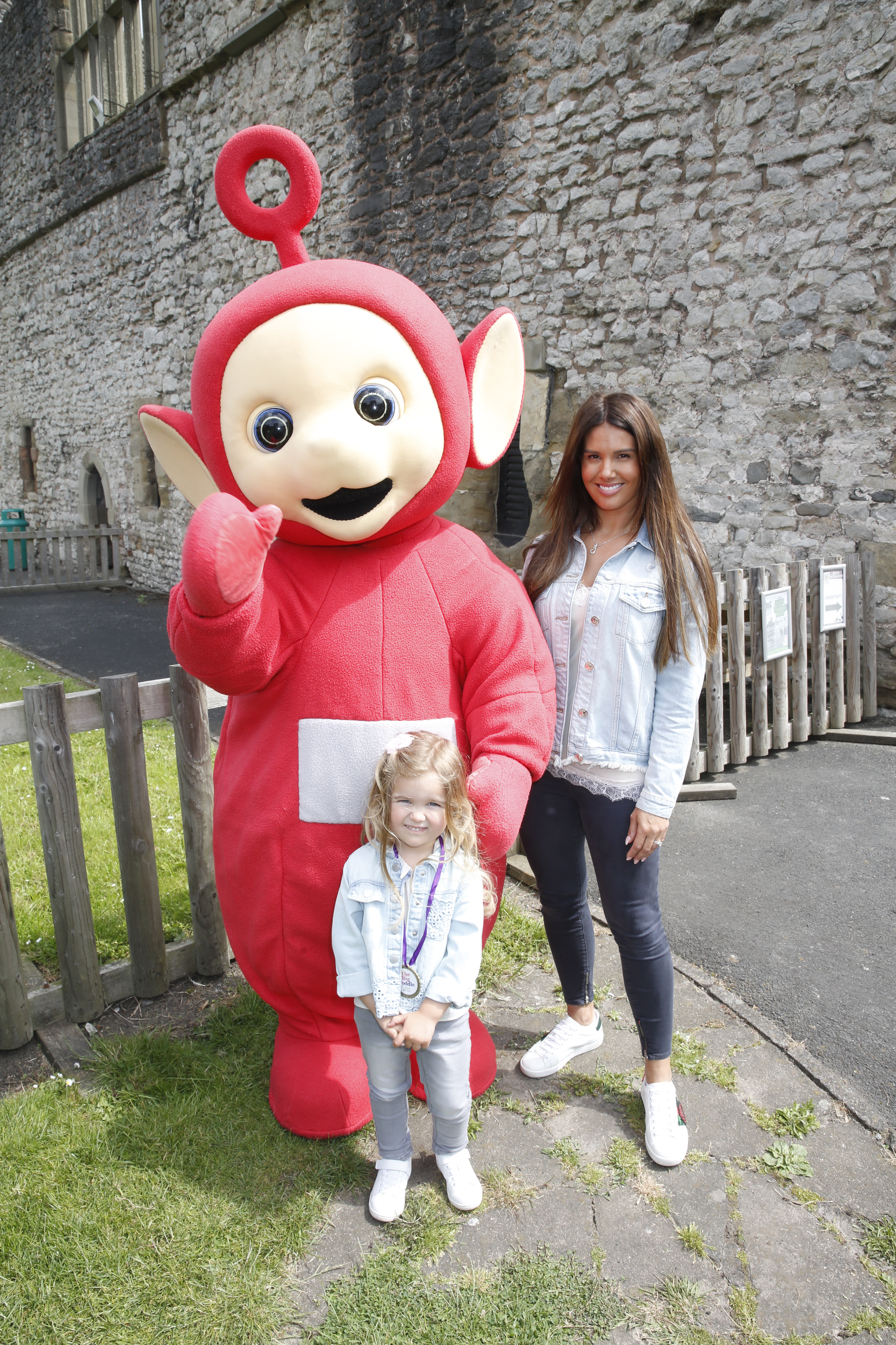 Rebekah Vardy toddles with the Teletubbies