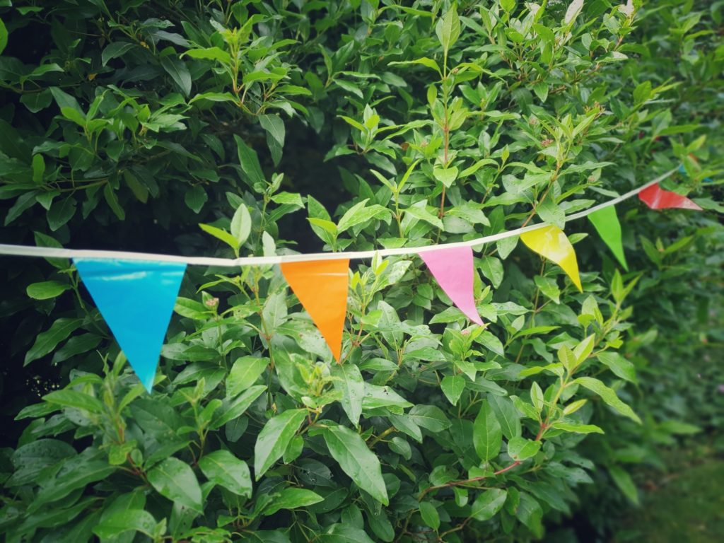 mini plastic bunting