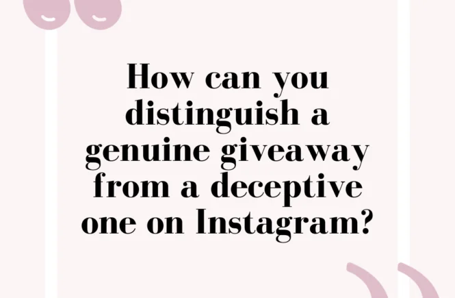 how to spot a fake giveaway