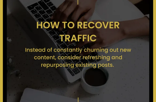 how to recover blog traffic